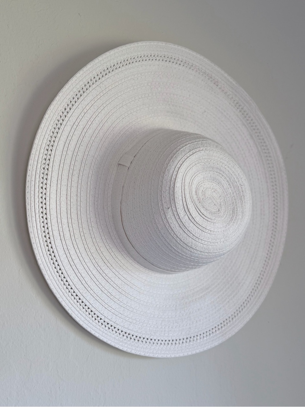 Shade & Shore White Wide Brim Packable Woven Sun Hat